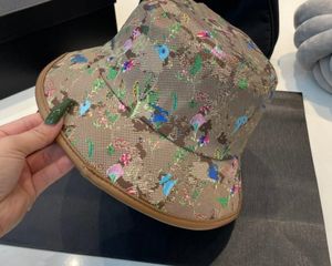 Designer emmer hoed pet voor vrouwen 2023 lente nieuwe bloemen beanie s dames visser patchwork hoogwaardige zomer wijd randzon hoeden