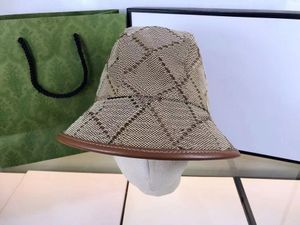 Designer Bucket Hat Fashion Kaki Caps Lettre Lattice Design pour Homme Femme Four Seasons General 2 Styles Top Quality