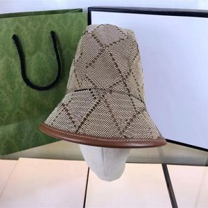 Designer Bucket Hat Mode Kaki Caps Lettre Treillis Design pour Homme Femme Quatre Saisons Général 2 Styles Top Quality281J