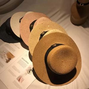 Designer emmer hoed voor vrouwen en heren met dierlijke paillette in zomerse decoratie Sunshade Straw