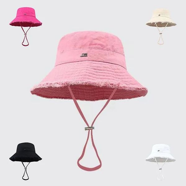 Chapeau de seau de créateur pour femmes CAP Men de soleil Sunlight casquette largeur tonneau de rondoir chapeau de pêche extérieure chapeau de pêche en plein air