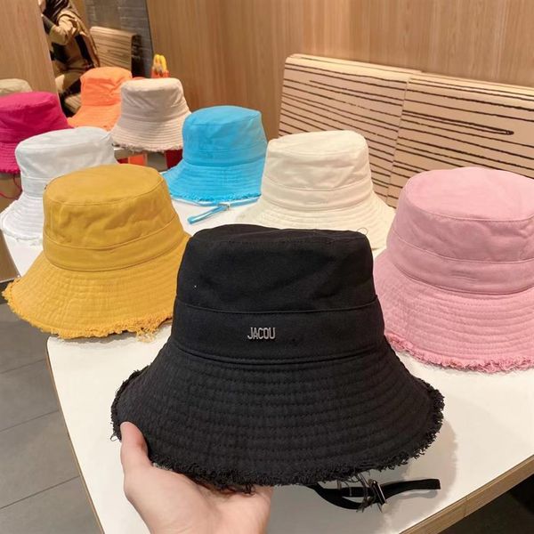 Chapeau de seau de styliste pour femmes, Casquette effilochée, Bob, chapeaux à large bord, été, pêcheur ajusté, plage 288g