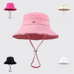 Designer emmer hoed le bob -hoeden voor mannen vrouwen casquette brede brim designer hoed zon voorkomen gorras outdoor strand canvas emmer hoed ontwerper