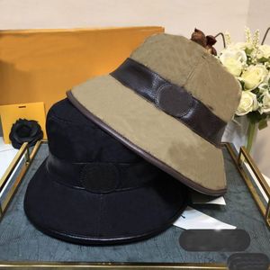 Designer emmer hoed heren dames cap casquette brede rand hoeden dubbele letter katoen borduurwerk casual mode visser caps 5 kleur hig ltcx