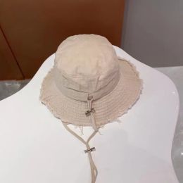 Designer emmer hoed snaar platte pet verstelbare doppen brede rand emmers hoeden mode sunhat zomer strandhoed