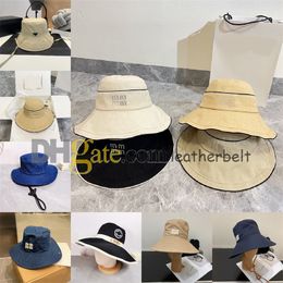 Chapeau de seau de créateur large pêcheur de bordur