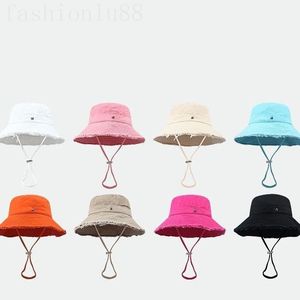 Designer bucket hats voor heren luxe pet Le Bob brede rand wasbaar delicaat gorras katoen draag comfortabel zonnescherm dames casual designer caps met trekkoord C23