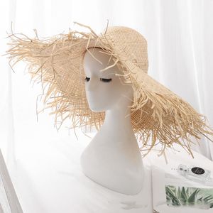 Designer emmer hoeden voor vrouwen brede rand hoed mode gemonteerd raffia gras cap heren driehoek caps strand emmers hoed p sunhat