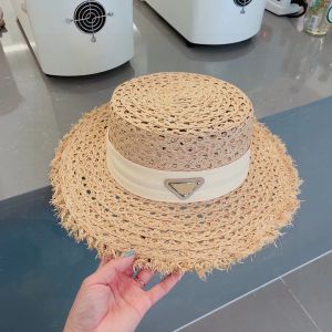 Chapeaux de seau de créateur pour femmes Brim paille à bord