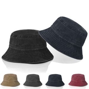 Ontwerper emmer hoeden gewassen doek hoed voor mannen vrouwen buiten zomer cap vissen hoeden zon hoed