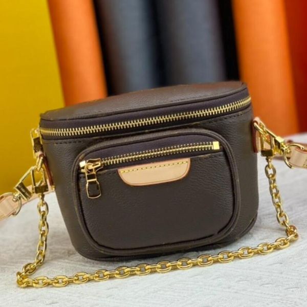 Diseñador bumbag fanny pack bolso de la cintura de las mujeres Gradiente Mini Bumbag Cross Body bolso de hombro lateral de cuero de alta calidad bolso de la señora bolsos crossbody bolso de lujo bolso de la honda