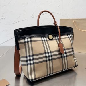 Ontwerper Burberriy Tas Tote Bag Fashion Women Plaid Handtas Luxe dame All-match Crossbody Schoudertas Classic Stripes Trend grote capaciteit Designer Wallet 002#