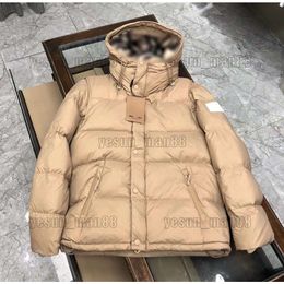 Ontwerper Burrberry Afneembare capuchon met capuchon Donsjack Burberrry Vintage geruite voering Heren en dames pufferjassen Jas Rits Casual parka's