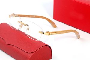 diseñador Business casual Gafas hombres mujeres clásicas gafas de sol de madera de metal decoración dorada y plateada lentes multicolores con caja original 2021 lujo Adumbral