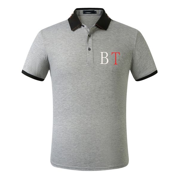 Diseñador de negocios Camisa de polo informal Camiseta Manga de hombre Raya Slim Fit Salud de los hombres Deportes Moda Cinco colores Estilo superior M-3XL
