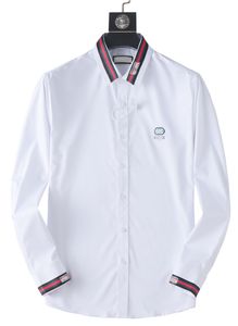 Designer Button-up Shirt Formeel Business Casual Herenshirt met lange mouwen Ademend T-shirt Kleding Aziatische maat M-XXXL10