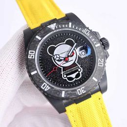 Ontwerper C Factory Violent Bear Water Ghost Series Volledig automatische heren Mechanische koolstofvezelring Mond Watch