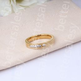 Diseñador CA Ring Rings de lujo para mujeres Hombres Diamantes de acero inoxidable Fashion Fashion Fashion Letter Rings Premium Regalos de alta calidad