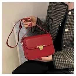 Designer CAG Teen Triomph Women Crossbody Bag Echte lederen stof Drukt Zadel Zadel Zadel Zadel Zadel Hoogwaardige Luxe Tiener Wallet Ladies