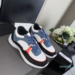 Designer kalfsleer casual schoenen reflecterende sneakers vintage suède sneakers mode stylist schoenen patchwork schoen platform veterprint sneaker