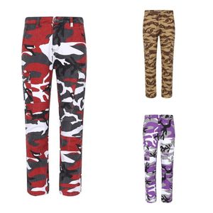 Diseñador Camo Tubo recto Agujero suelto Moda Am Jeans para hombres Ropa Pantalones de diseñador Agujero Hip Hop 28-40