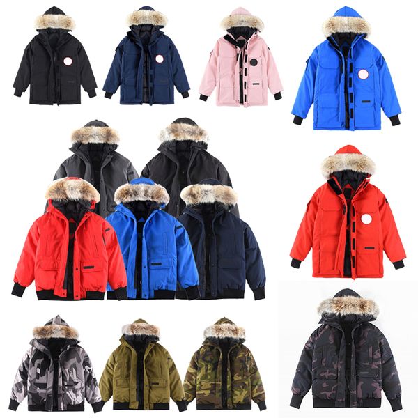 Diseñador Chaqueta de ganso canadiense para hombre Abrigos cálidos de invierno Abrigo para mujer Chaquetas acolchadas A prueba de viento Letras bordadas Streetwear Causal Hip Hop Prendas de abrigo Parkas Tamaño