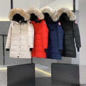 Diseñador Canadiense Versión de longitud media Puffer Goose Down Chaqueta para mujer Parkas Invierno Grueso Abrigos cálidos A prueba de viento Streetwear Ktgb