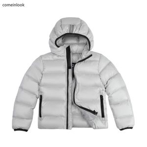 Diseñador de moda de invierno canadiense, abrigo para bebés para niños, cálido, grueso, de alta calidad, con capucha, chaqueta con cremallera, chaqueta para niños y niñas, chaqueta con plumón de ganso blanco