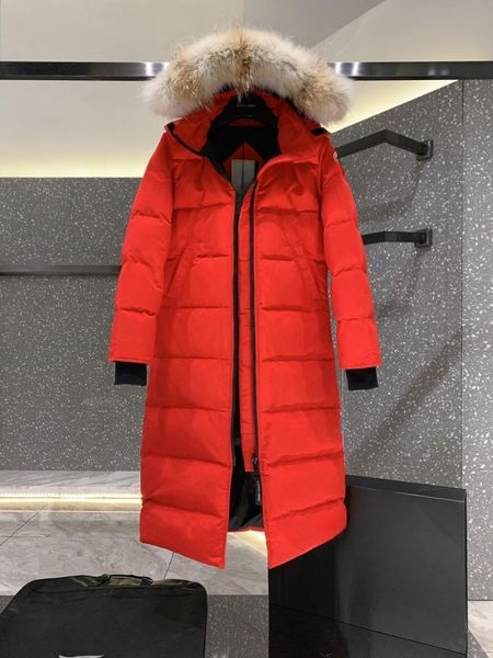 designer canadien femmes à manches longues chaud coupe-vent luxe femme doudoune manteau matériel sélectionné oie blanche vers le bas taille XXS-XL