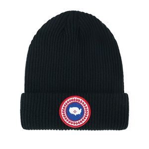 Gorro de punto de lana canadiense de diseñador para mujer, gorro cálido tejido de cachemira para regalo de cumpleaños de hombre