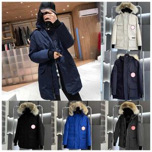 Diseñador Canda Goose Versión de longitud media Puffer Down Chaqueta para mujer Parkas de invierno Abrigos gruesos y cálidos para mujer Ropa de calle a prueba de viento