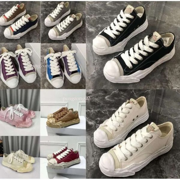 Diseñador de lona Nuevos zapatos casuales Zapatos Mmy Zapatos de mujer Zapatillas de encaje Nuevo Mmy Mason Mihara Yasuhiro Cordón Marco Size35-45 73