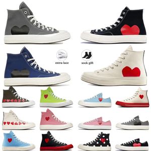 Chaussures de toile de créateurs 1970 High Top Vintage Comme Des Garcons X 1970 Mode Femmes Hommes All Star Classic 70 Chucks Taylors Low Multi-Heart Skating Sports Sneakers