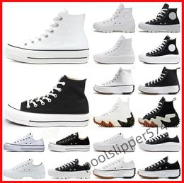 Chaussures de toile de designer Sneaker hommes femmes chaussures chaussures de toile Sneaker chaussures de plate-forme à fond épais Designer noir blanc Run Star Motion chaussures taille Eur 35-40