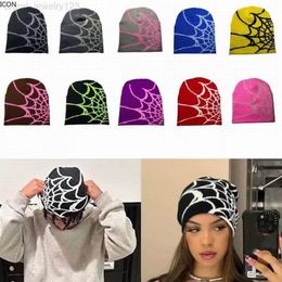 Designer Cap Y2K Beanie Spider Dubbellaags Gebreide Muts Winter Voor Mannen Vrouwen Fleece Gevoerd Dikke Warme Plaid Schedel Omkeerbaar Outdoor Winddicht Skihorloge Cap Heren Hoed