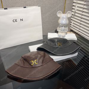 Casquettes de créateurs pour hommes chapeau ajusté printemps et automne cuir chapeau de seau vertical inversé une forme de chapeau mode style de rue casquette de créateur chapeaux designers femmes