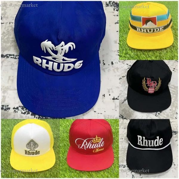 Gorras de diseño Rhudes Hat Gorra de béisbol al aire libre Hip Hop Graffiti Hat Letras casuales Ala curvada Vintage New Era gorras Hombres Mujeres Estilo retro clásico Visera de graffiti