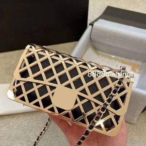 Designer Card Case Tas Chenel 23 Lente/zomer Fashion Metal Diamond Grid Chain Bag Mesh Mesh Mesh Mobile Baggen Mobiele tas Wind