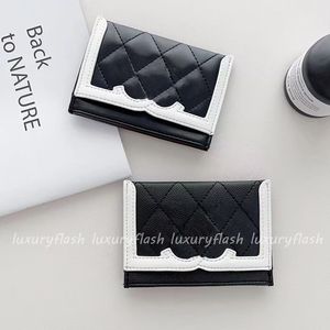 Diseñador Titular de la tarjeta Negro Blanco Moda Tarjetas de crédito Bolsos Carteras Mini Monedero Lujo Cuero suave Cartera de alta calidad Monederos Mujer Clásico Rojo Interior