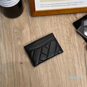 porte-cartes de designer Mini sac à main en cuir pour femmes Girls Clip Soft Diamond Card Bag
