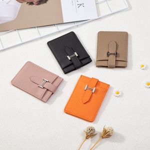 Designer Card Holder Purse Dames Wallet Luxe creditcardhouders Women Mini Wallet Brand Fashion Leather Men Designer Pure Color Double