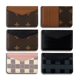 Portefeuille de créateur Porte-cartes Porte-monnaie pour femmes pour hommes Portefeuille de crédit en cuir véritable ultra mince Portefeuille multifonction Cuir personnalisé