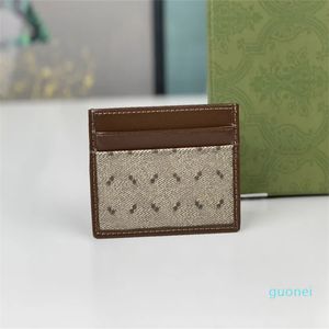 Designer -porte-cartes hommes femmes portefeuilles de haute qualité célèbre styliste classique double lettres marque toile petit sac à main pour homme femme