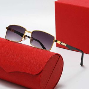 Designer Cardi Classic CT 2024 Nouvelle petite boîte Titanium Fibre jambe Sunglasses Carte Home Business Loisses en métal avec logo et boîte