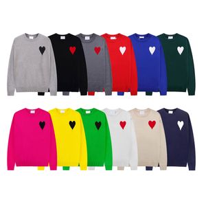 Diseñador cardigan suéter amor corazón hombre mujer amantes pareja tejer cuello redondo cuello alto para mujer carta de moda ropa de manga larga Jersey de lujo