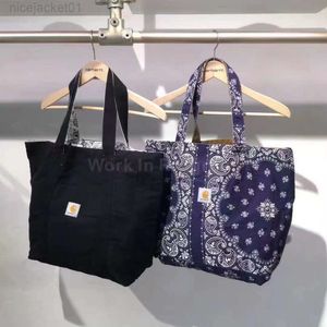 Designer Carhart Bag Carharrt Bandana Tote Bag Omkeerbare Kahart dubbelzijdige cashewbloem draagtas