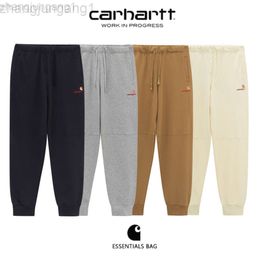 Diseñador Carhart Pant Carharrt 2023 Nuevo Kaha T-letra bordada Casual Pantalones Wei sueltos Pareja Tie Pies Pantalones largos para hombres y mujeres