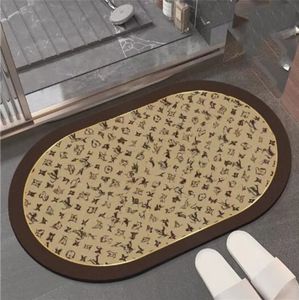 Tapis de créateurs Lettres de luxe Jacquard Diatom Ooze Marque Tapis de sol Tapis absorbant l'eau Tapis à séchage rapide Chambre Houseold Floor