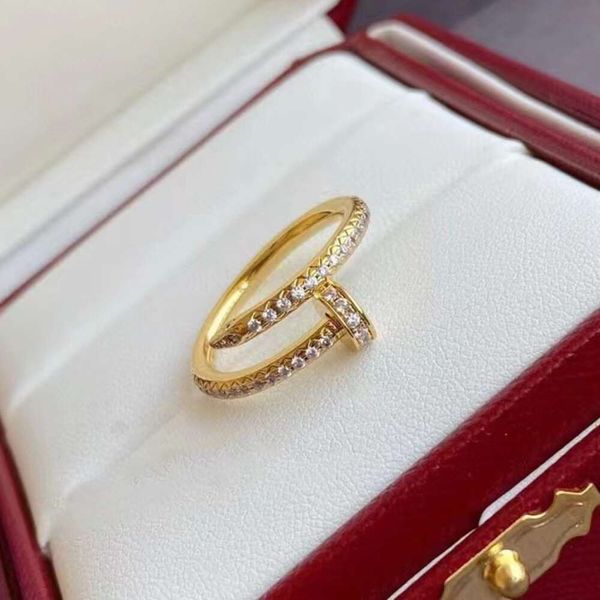 Designer Carter High Gold Full Diamond Ring Ring Hommes Femmes Full Diamond High Grade Individualisé