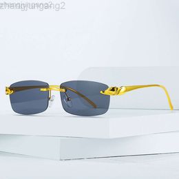 Designer Carti zonnebril Catier nieuwe Cheetah Sub-head heren kleur frameloze bril Trend Box dames